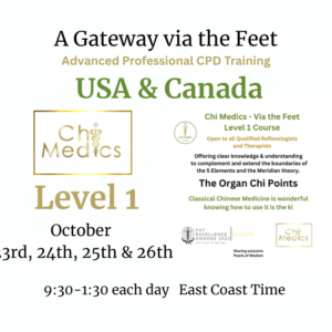Chi Medics – Via The Feet, Practitioner Training Level 1, USA and Canada (East Coast)